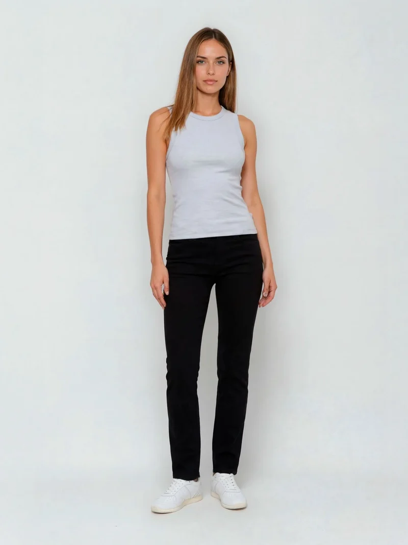 SOPO - CROSS JEANS - ROSE Jeans, Straight Fit, Mid-Waist, Black