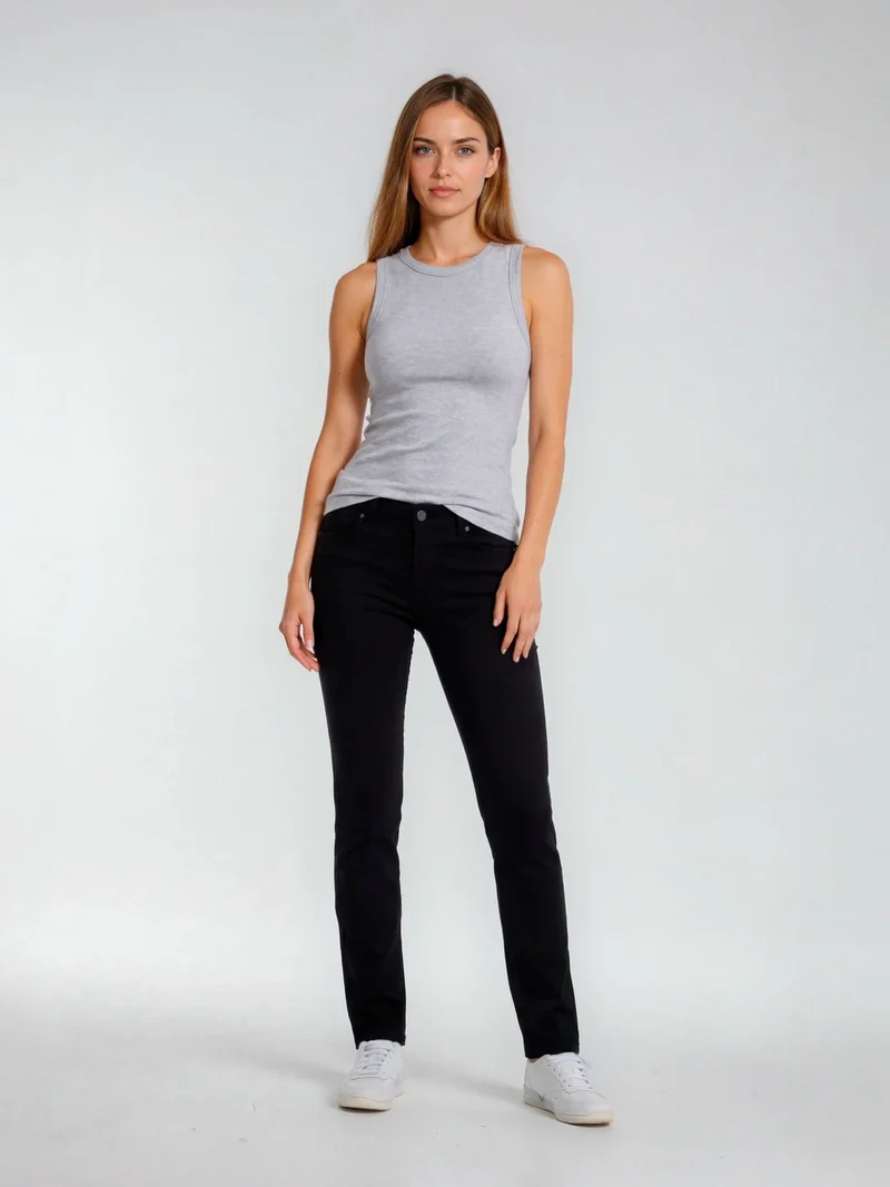 MAVI - OLIVIA, Straight Fit, Low-Waist, Double Black
