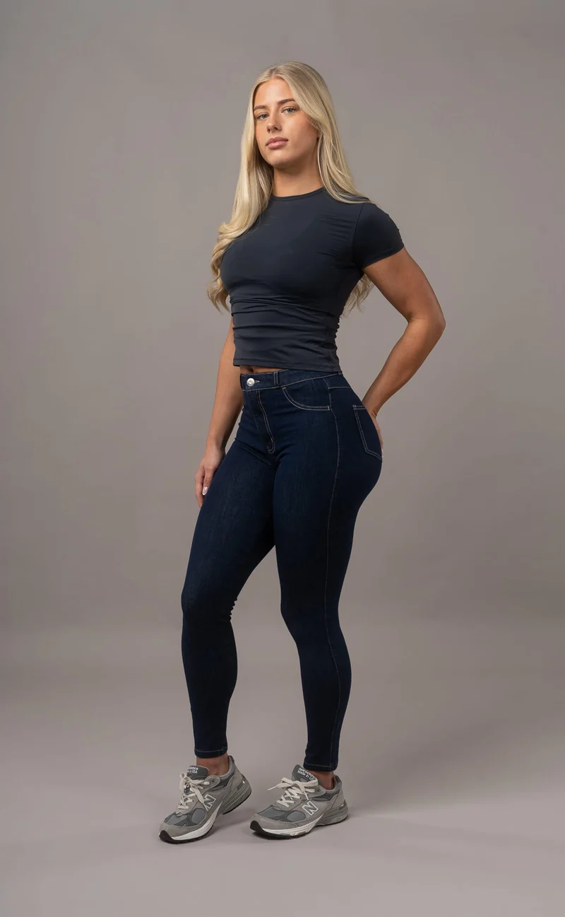 Womens 360 High Waisted Fitjeans - Rinse Blue
