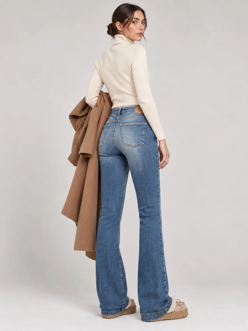 MAC JEANS - DREAM BOOT, Mid Waist, Mega flex Denim Bootcut Jeans, Fancy Authentic