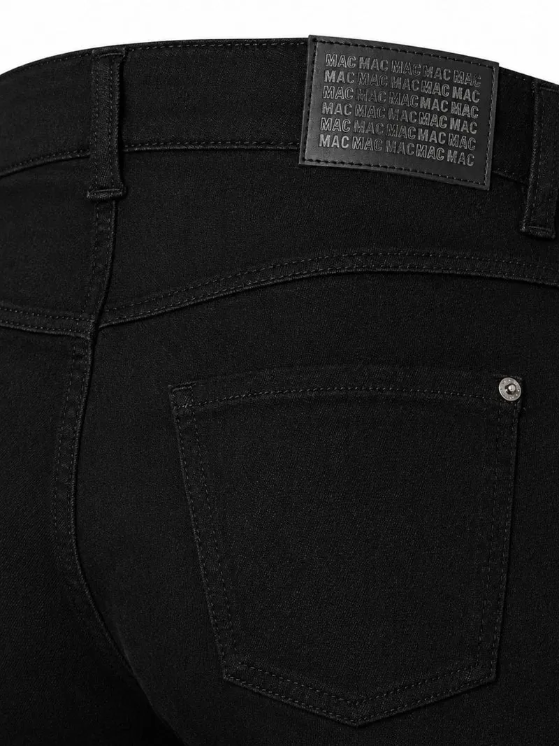 MAC JEANS - WIDE, Authentic Stretch Denim, Mid-Waist, Black-Black