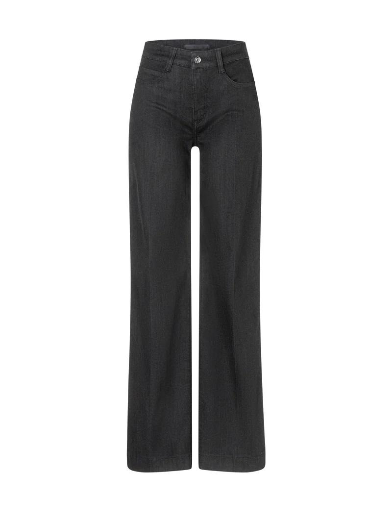 MAC JEANS - WIDE, Authentic Stretch Denim, Mid-Waist, Black-Black