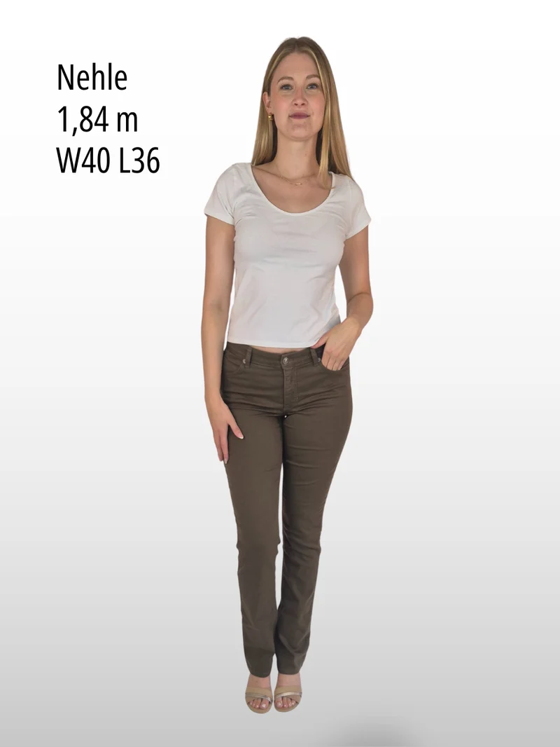 MAC - MELANIE, Straight Fit, High-Waist, Olive Night