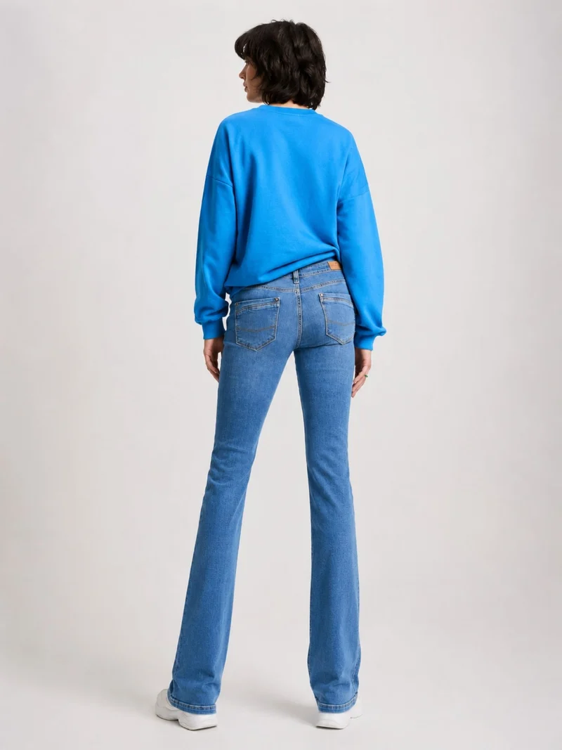 CROSS JEANS - LAUREN Jeans, Regular Fit, Mid-Waist, Mid Blue
