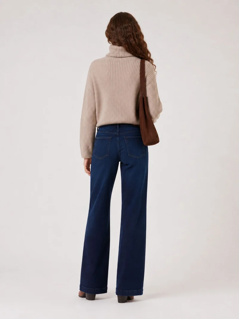 MAVI - VIVECA CHINO JEANS - CHINO WIDE, Mid Waist, Ink Denim