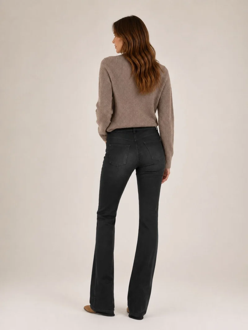 MAC JEANS - DREAM BOOT, Mid Waist, Mega flex Denim Bootcut Jeans, Commercial Black