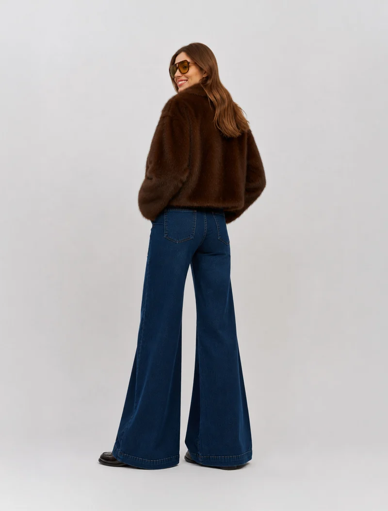 MAVI - Grace Utility, Mid-Waist, Relaxed Flare, Ink Gold Premium