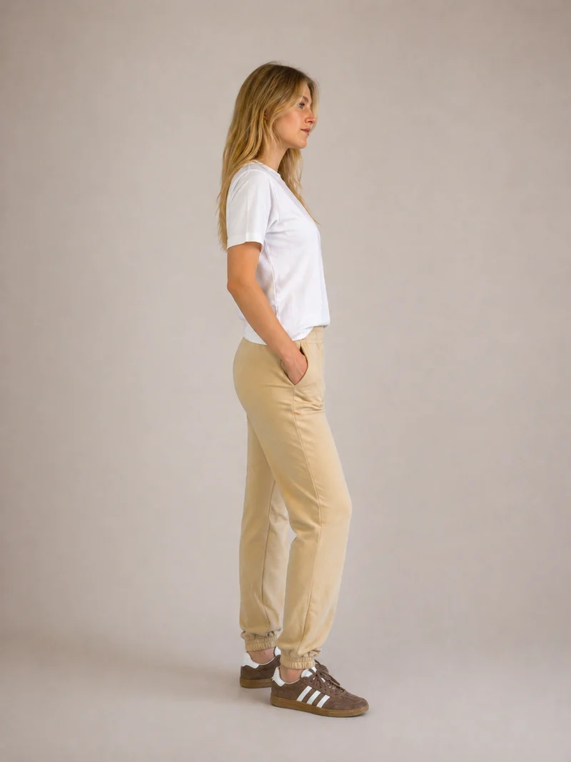 BOGILVY - STELLA, Straight Fit, Sweatpants, Mid Rise, CACAO