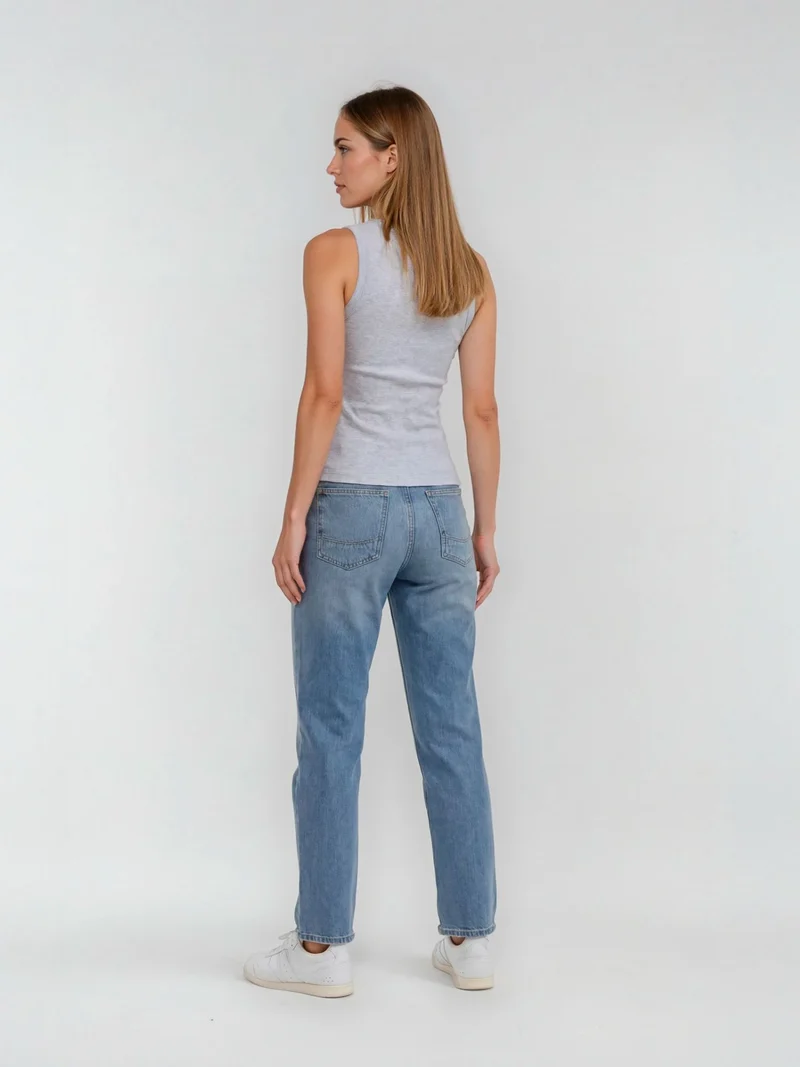 SOPO - CROSS JEANS - MARISA Jeans, Straight Leg, High-Waist, Light Blue