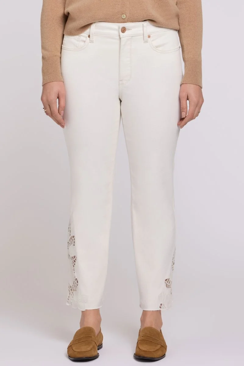 Marilyn Straight Ankle Jeans | Vintage White