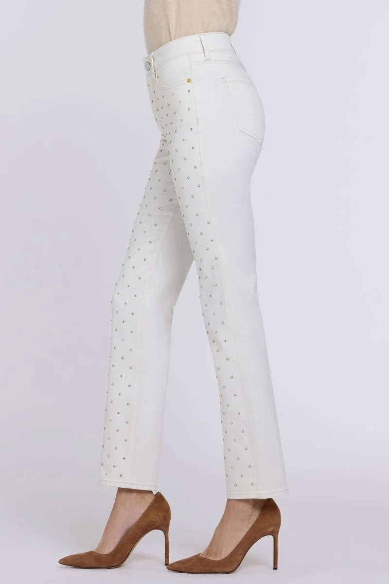 Sheri Slim Straight Jeans | Vintage White