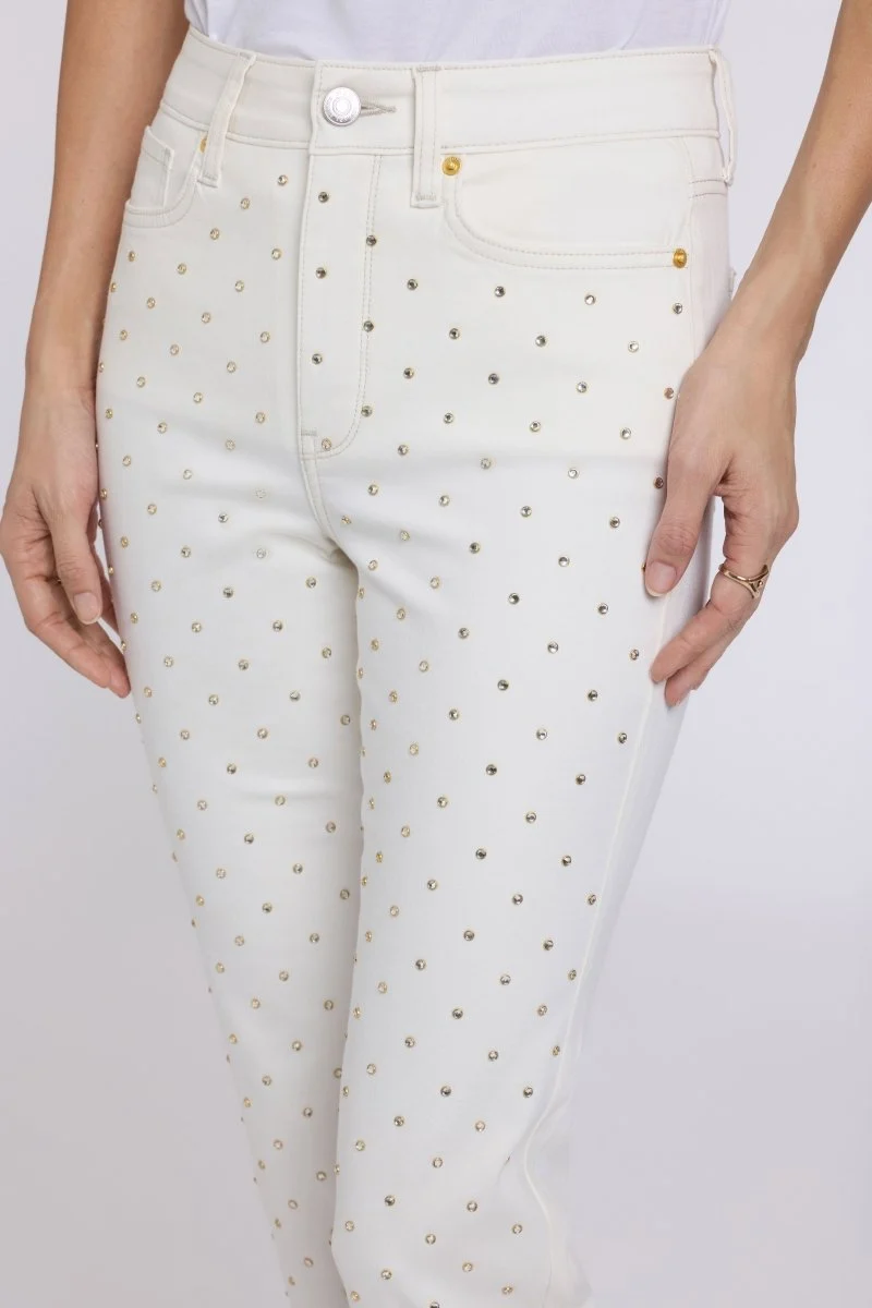 Sheri Slim Straight Jeans | Vintage White
