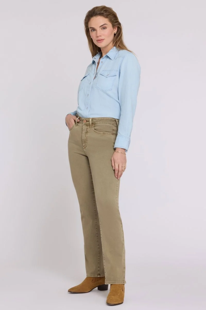 Marilyn Straight Jeans mit High Waist | Retro Travertine