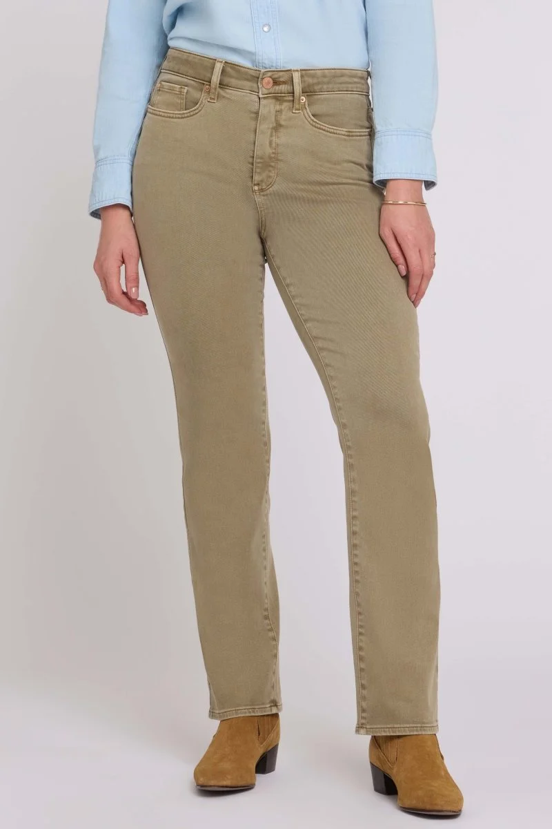 Marilyn Straight Jeans mit High Waist | Retro Travertine