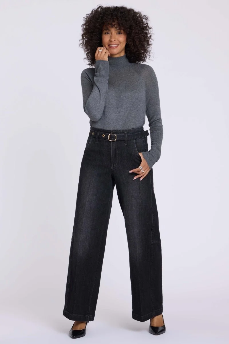 Gracie Wide Leg Jeans mit High Waist | Viola Black