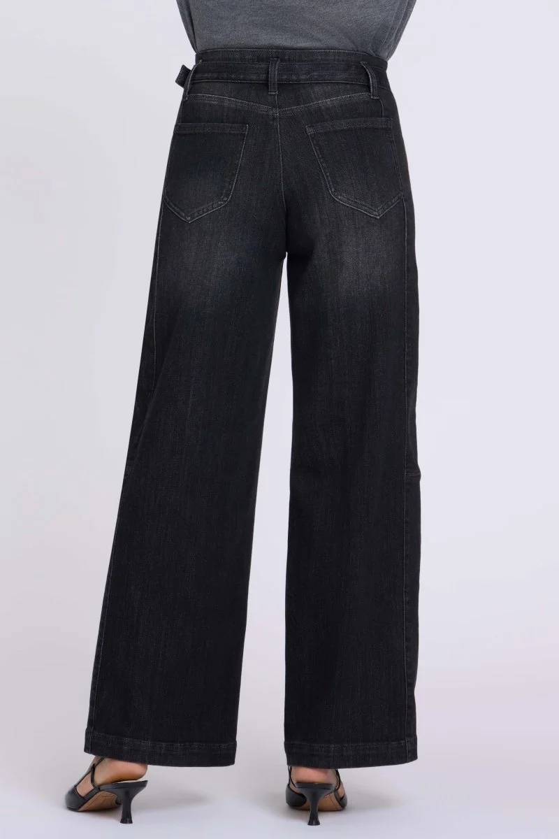 Gracie Wide Leg Jeans mit High Waist | Viola Black
