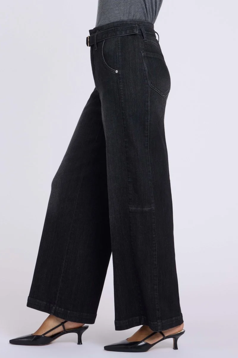 Gracie Wide Leg Jeans mit High Waist | Viola Black