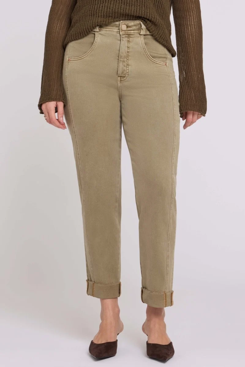 Kasey Stovepipe 7/8-Jeans mit Extra High Waist | Retro Travertine
