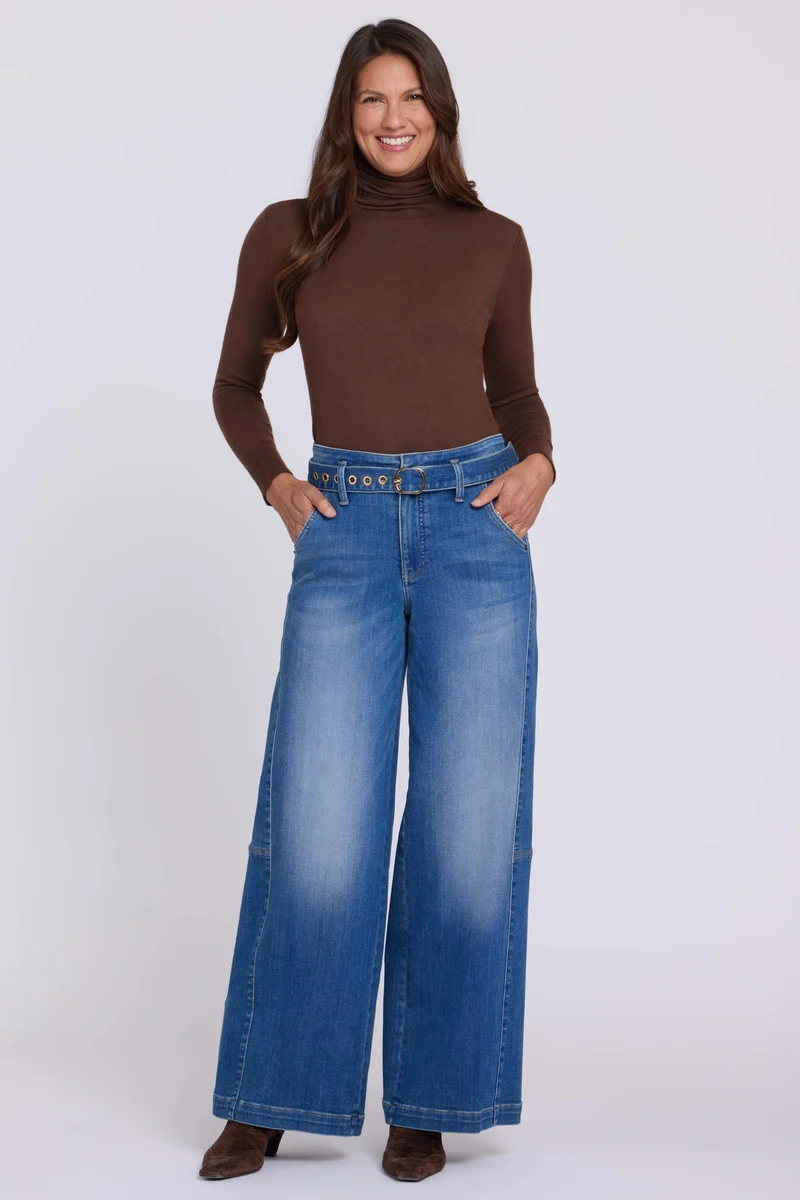 Gracie Wide Leg Jeans mit High Waist | Agave
