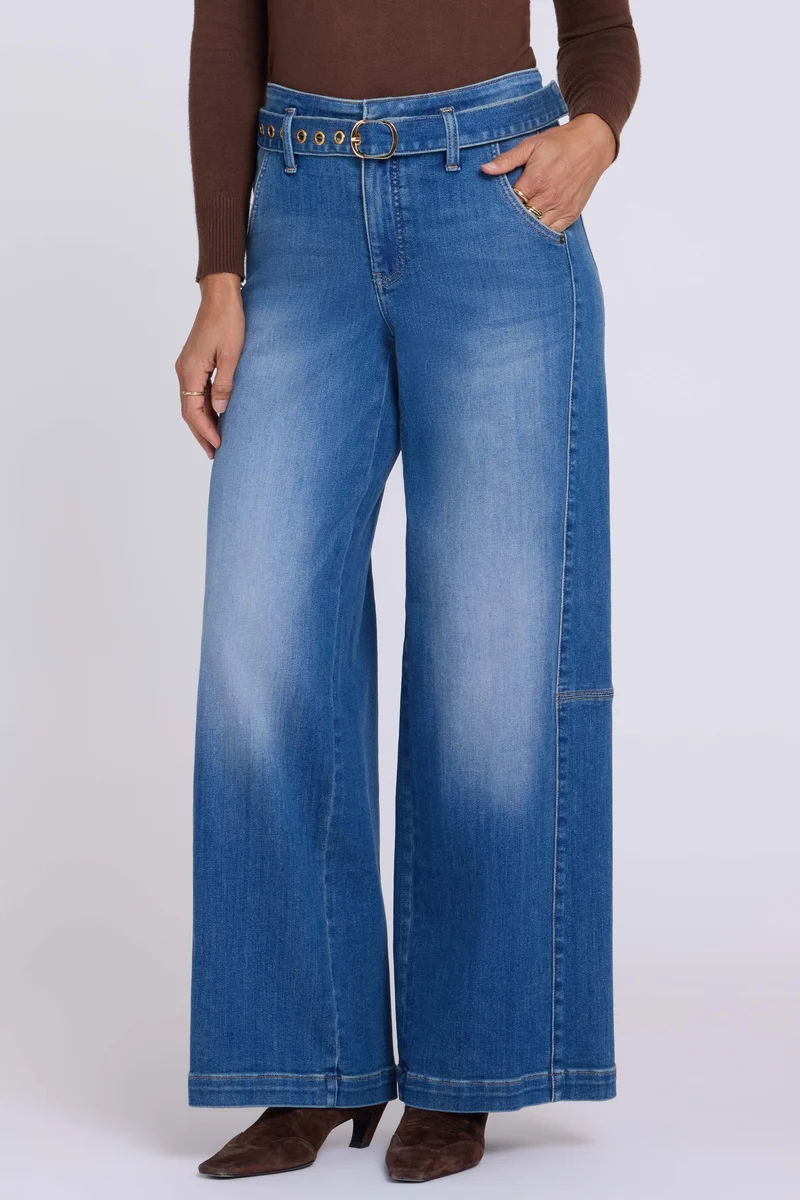 Gracie Wide Leg Jeans mit High Waist | Agave