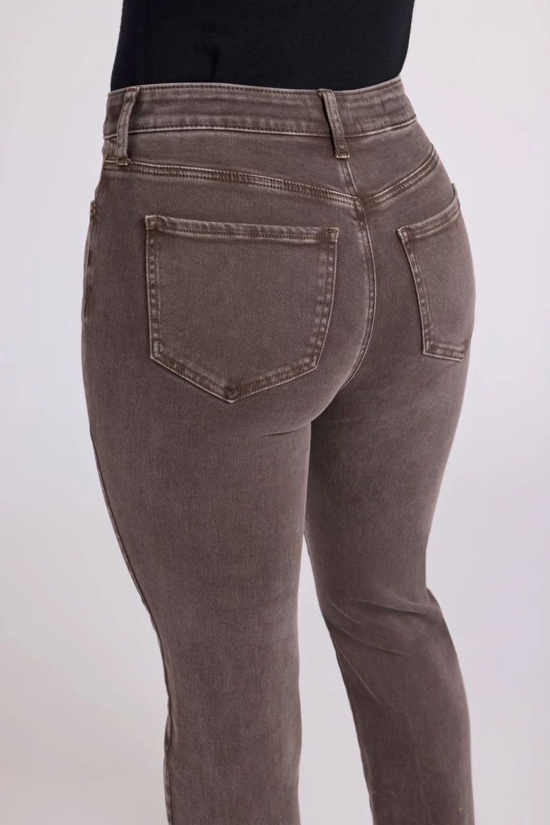Marilyn Straight Jeans mit High Waist | Retro Espresso
