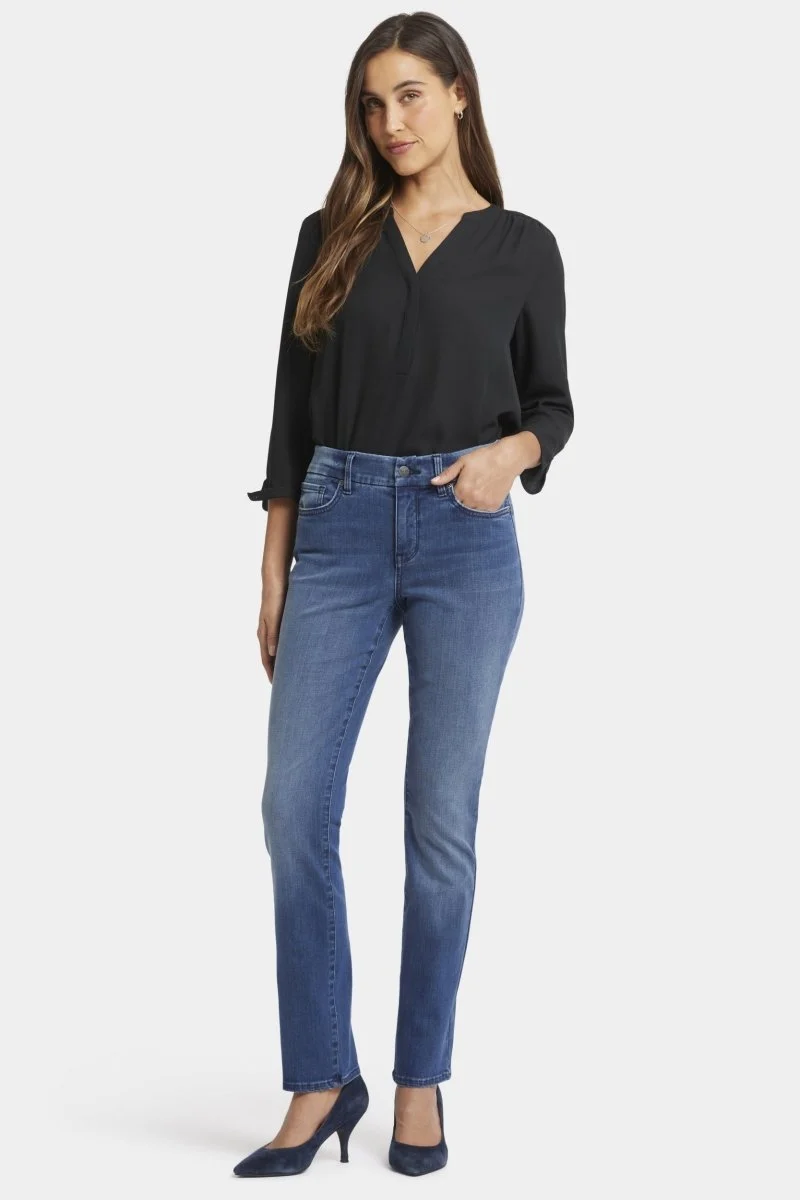 Sheri Slim Jeans Dunkelblau Waist-Match™ Denim | Cascade Wave