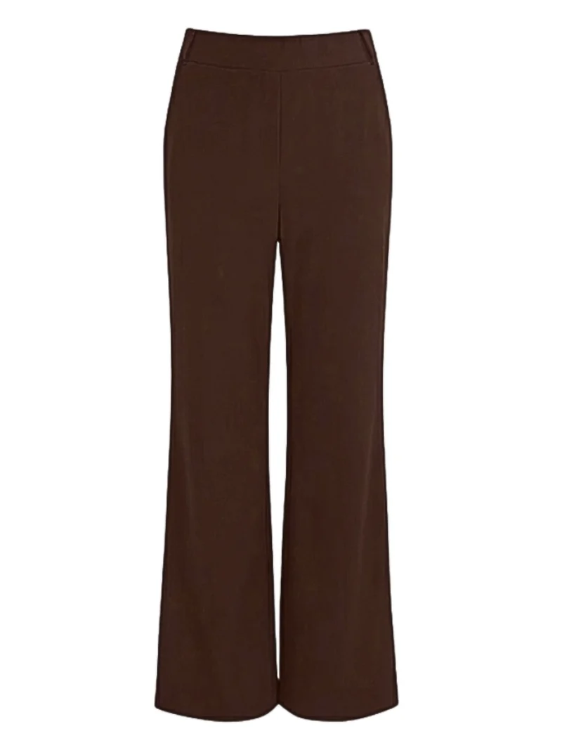 ONLY M -Travel-Wear Strong – Damen Stoffhose in Straight Fit und High Waist, Nutella