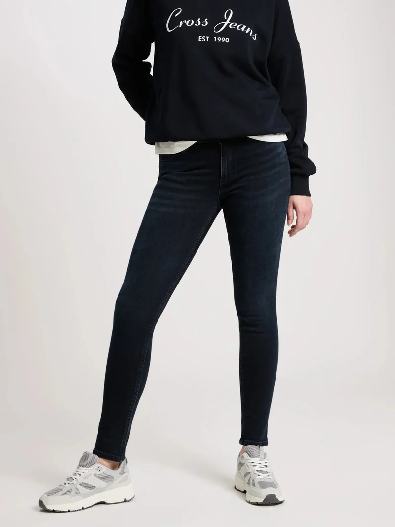 CROSS JEANS - ALAN, Skinny Fit, Mid-Waist, Blue Black