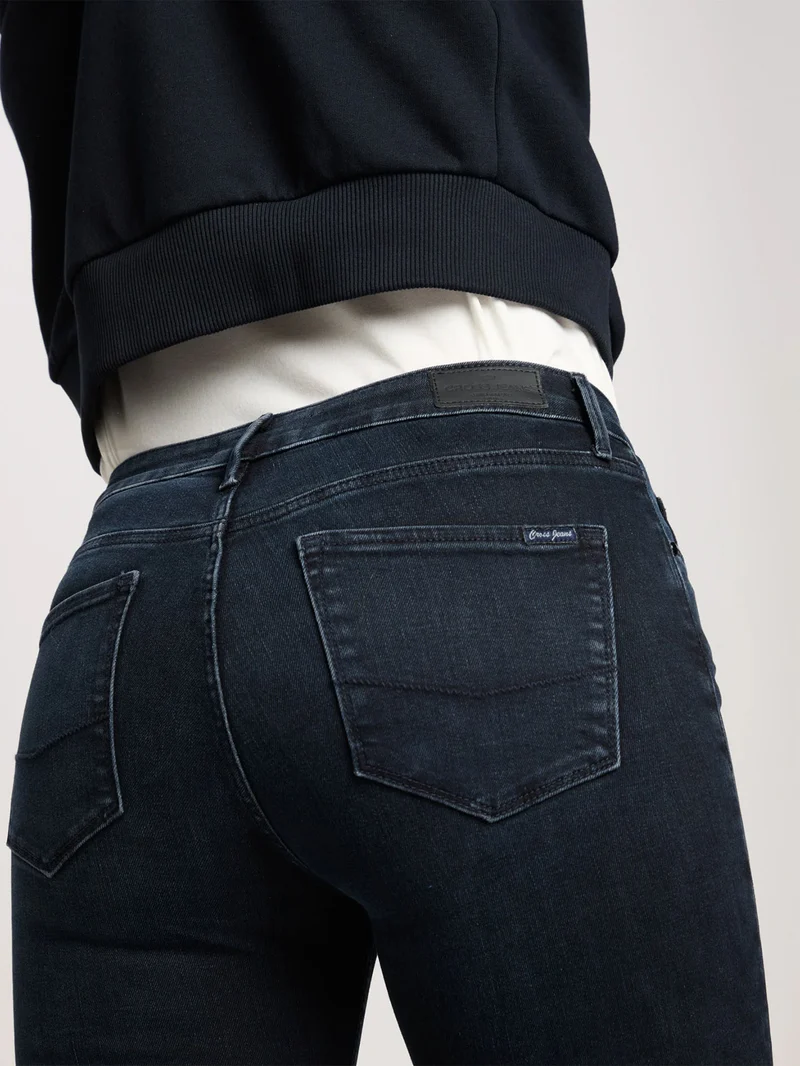 CROSS JEANS - ALAN, Skinny Fit, Mid-Waist, Blue Black