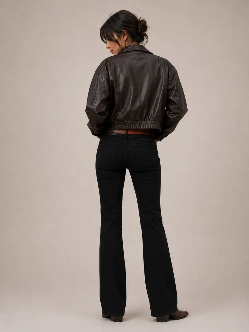 MAVI - Bella, Mid-Waist, Slim Bootcut, Double Black STR