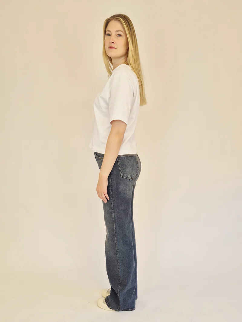 MAVI - MALIBU, High Waist, Loose Wide Leg, Dark Vintage 90`s