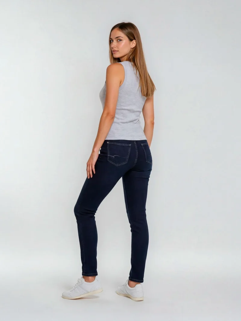 MAC - MELANIE, Straight Fit, High-Waist, Dark Rinsewash