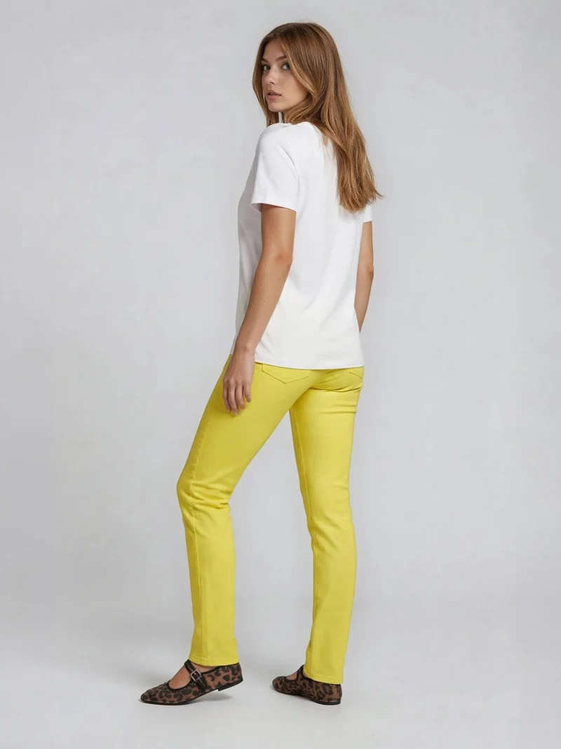 WHITEFIVE - ASH, High-Waist, Straight Fit, Lemon