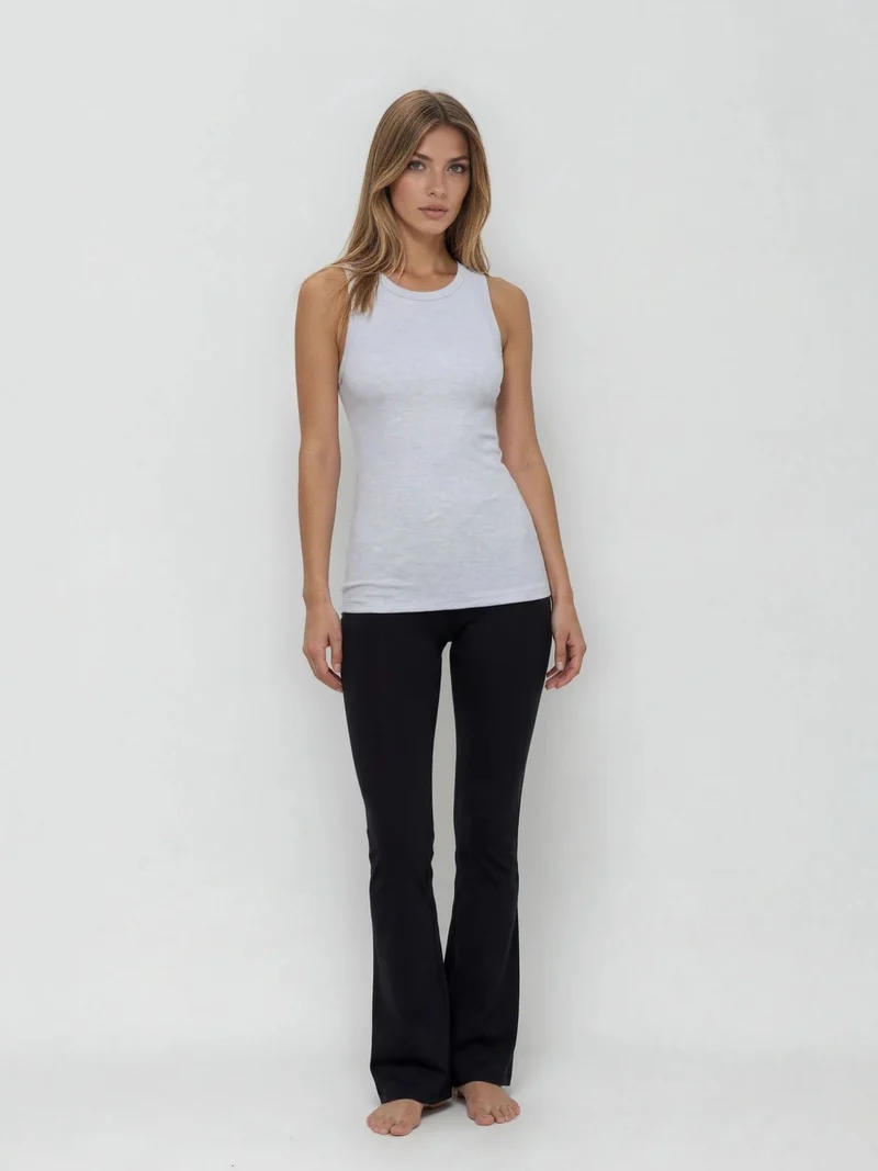 BOGILVY - Funktionale Damen Nylon Flared Leggings, Black
