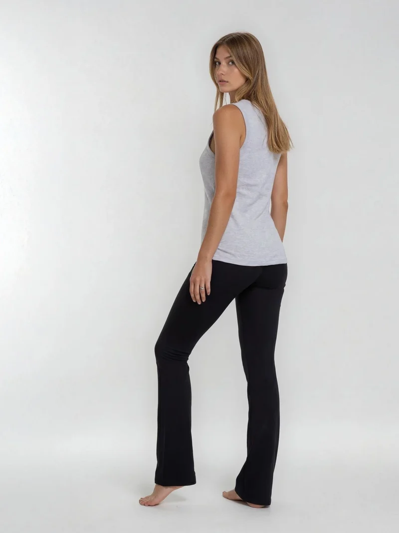 BOGILVY - Funktionale Damen Nylon Flared Leggings, Black