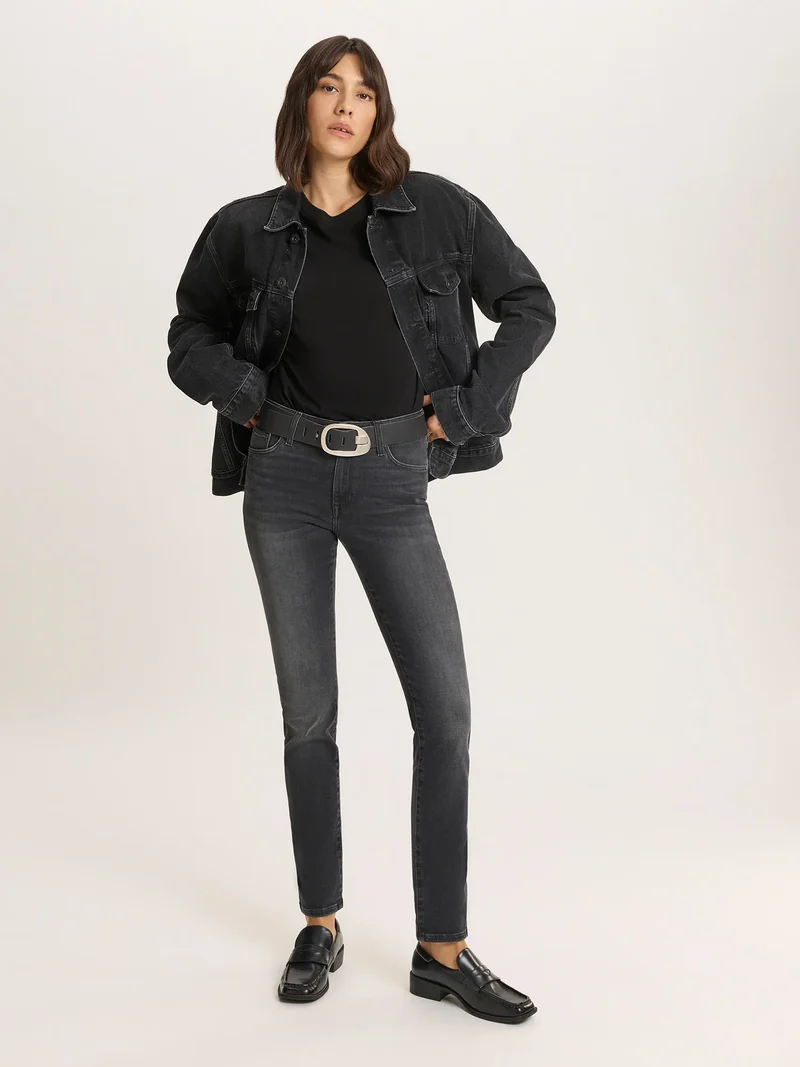 CROSS JEANS - ANYA Soft Flex Jeans, Slim Fit, High-Waist, Black