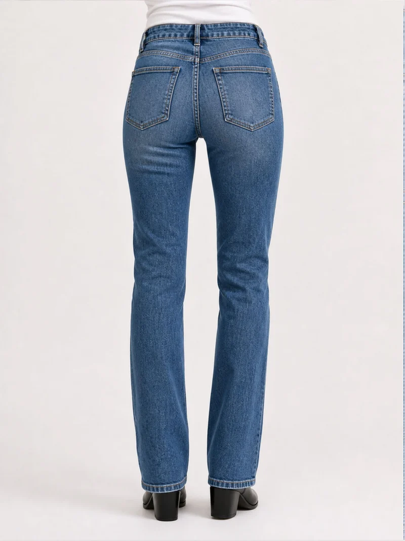 CROSS JEANS - ROSE Jeans, Straight Fit, Mid-Waist, Mid Used Blue
