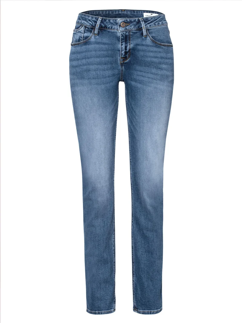 CROSS JEANS - ROSE Jeans, Straight Fit, Mid-Waist, Mid Used Blue