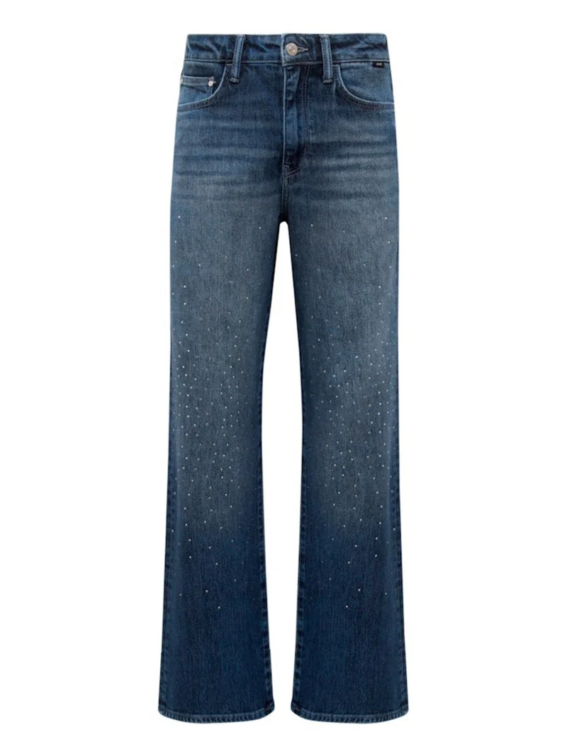 MAVI - MALIBU, High Waist, Loose Wide Leg, Dark Brushed Denim Sparkle