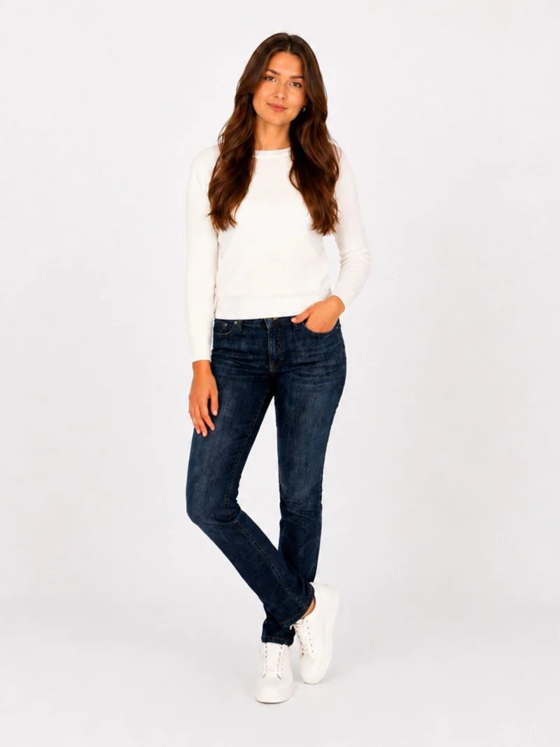 MAC - MELANIE, Straight Fit, High-Waist, Trendy mid Blue