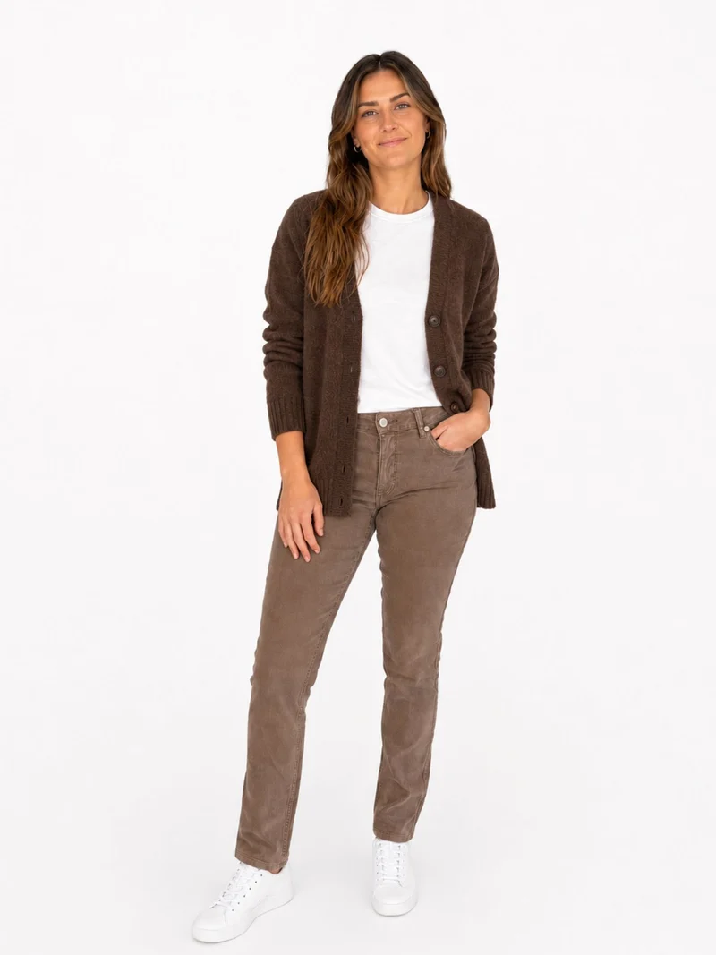 MAC - MELANIE, Straight Fit, High-Waist, Light Tree Bark