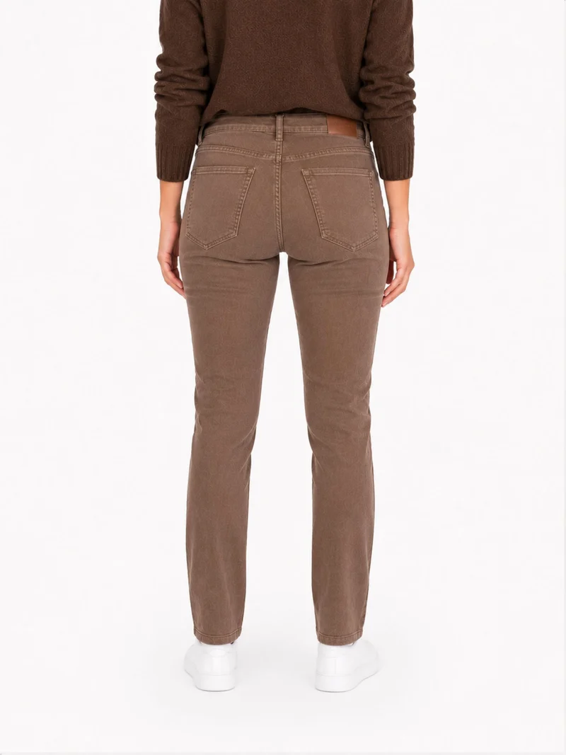 MAC - MELANIE, Straight Fit, High-Waist, Light Tree Bark