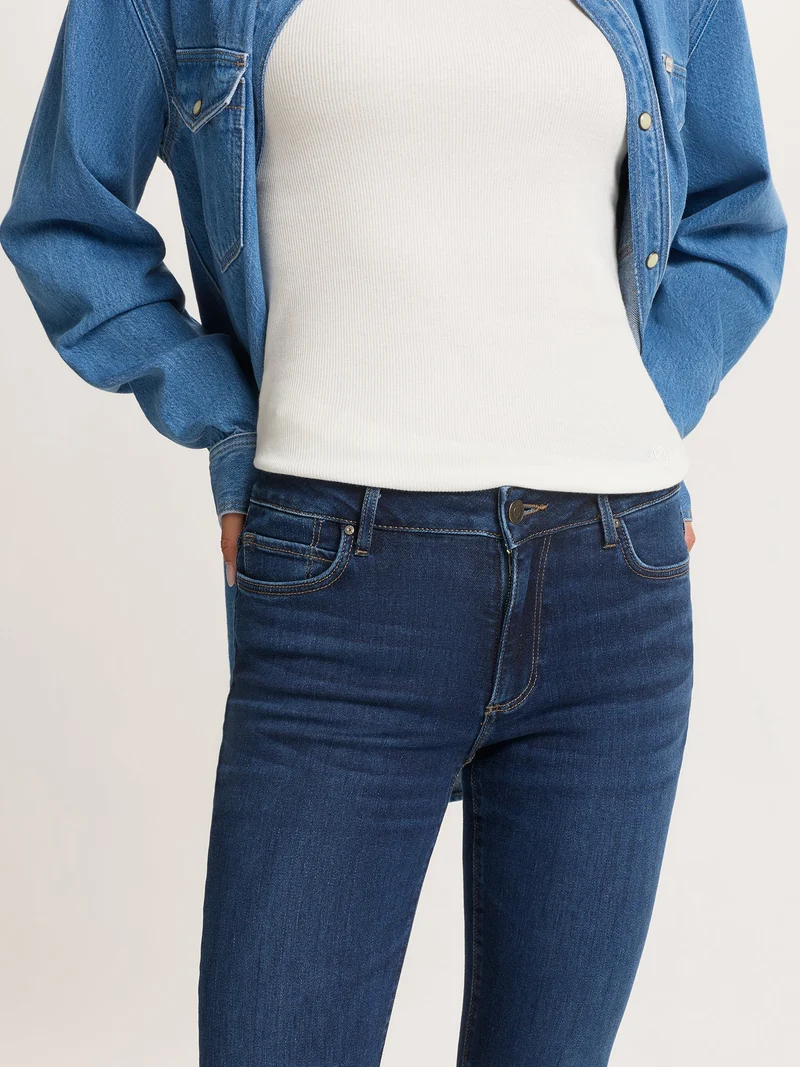 CROSS JEANS - FAYE, Bootcut, High-Waist, Deep Blue