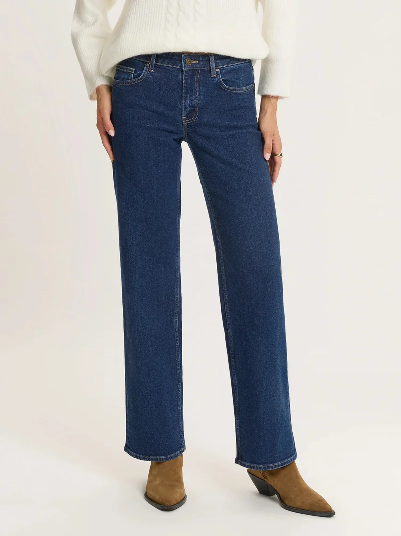CROSS JEANS - Straight Fit-Jeans, Low-Waist, Deep Blue