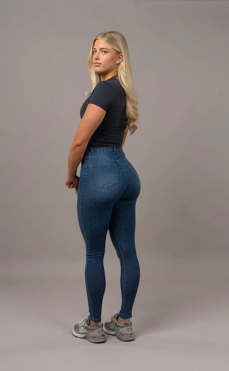 Womens Contour Fitjeans - Space Blue