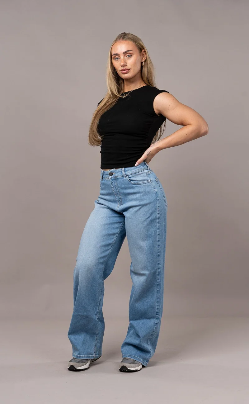 Womens Baggy Fitjeans - Arctic Light Blue