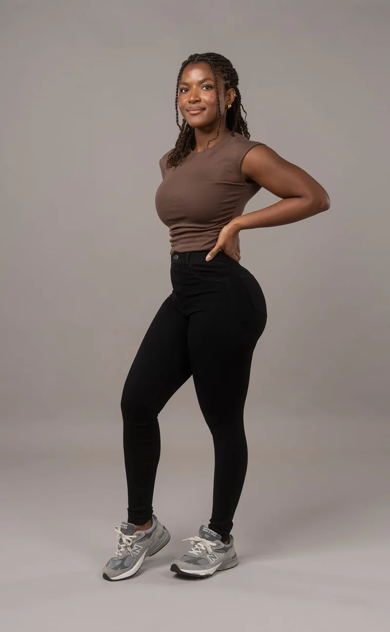 Womens 360 High Waisted Fitjeans - Black