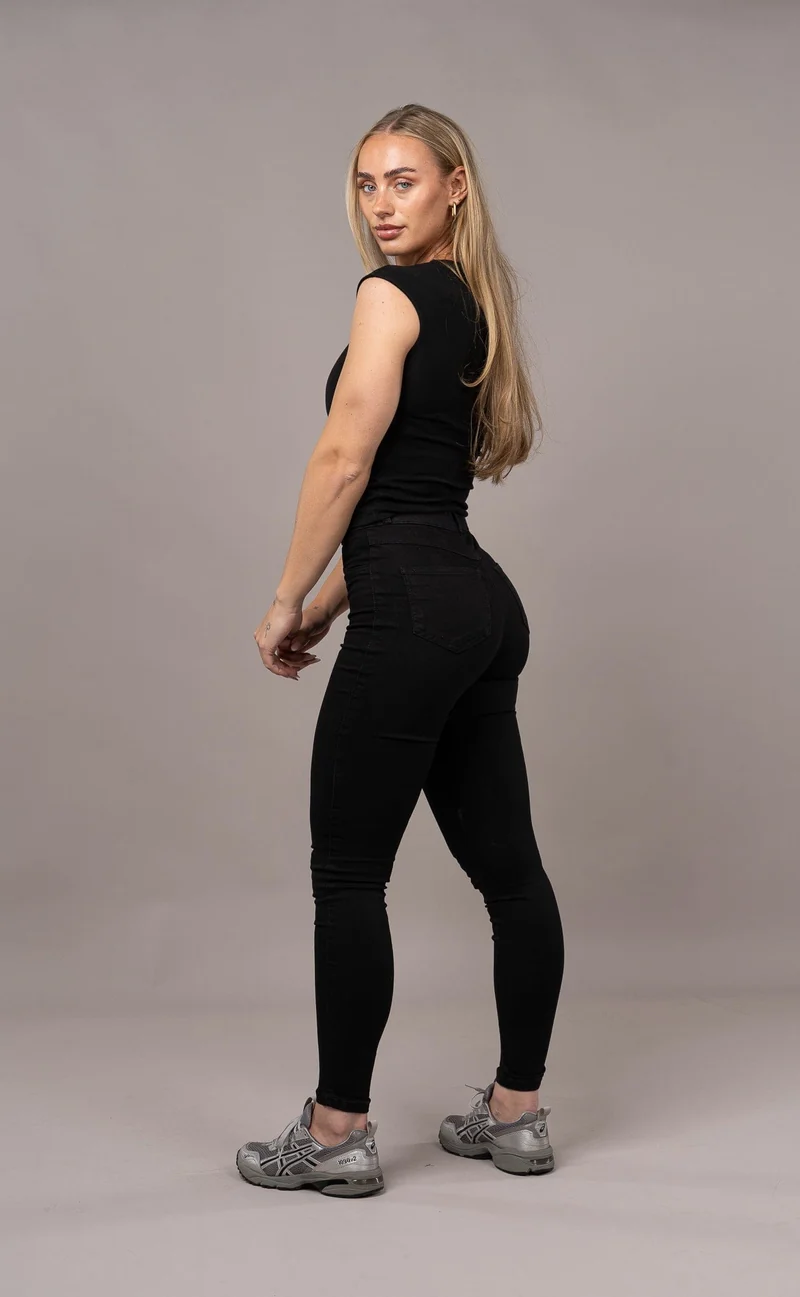 Womens Contour Fitjeans - Black