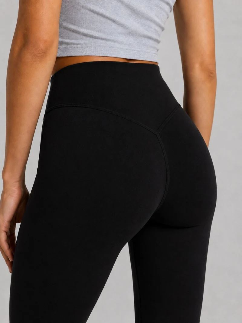 BOGILVY - Funktionale Damen Nylon Flared Leggings, Black 2.0.