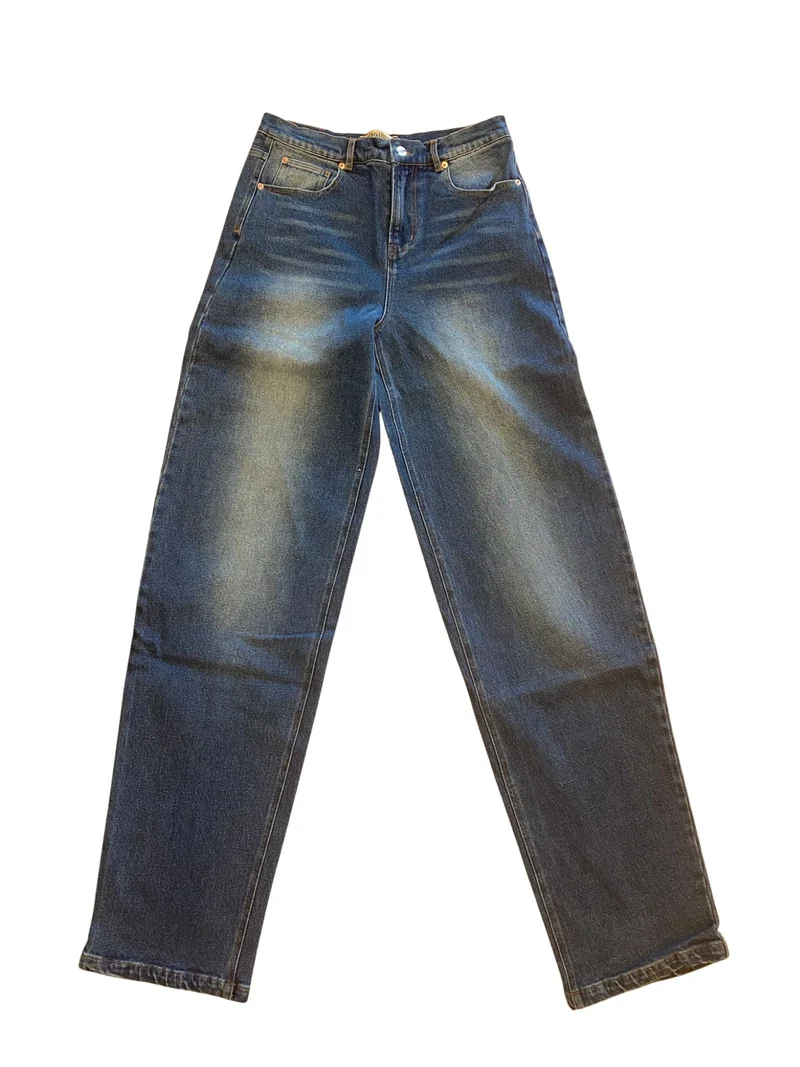 Bogilvy- KAYA, High-Rise, Baggy - Barrel, Mid Blue